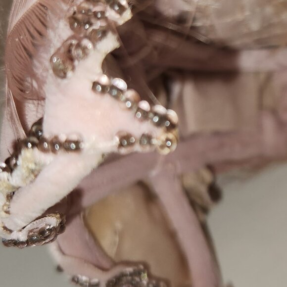 Vintage Hat with Net, Feathers, Beads *AS IS READ* main image 7